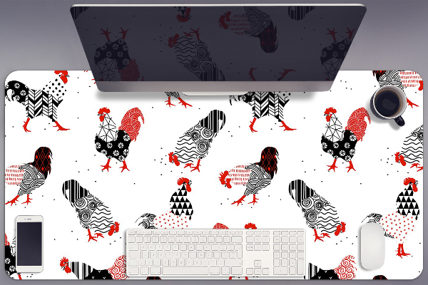 Full desk protector geometry roosters