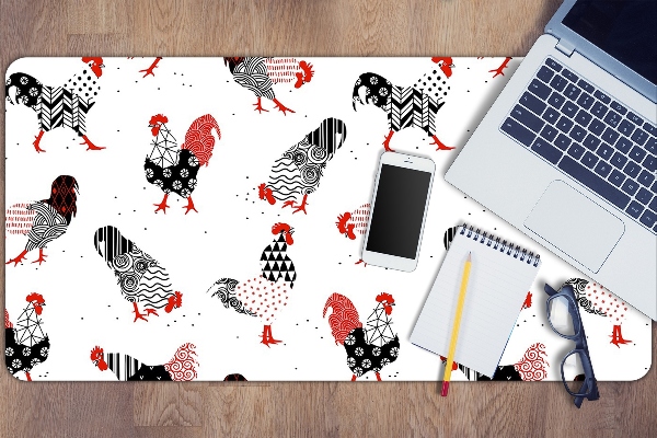 Full desk protector geometry roosters