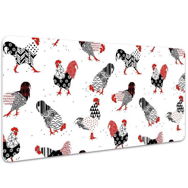 Full desk protector geometry roosters