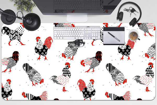 Full desk protector geometry roosters