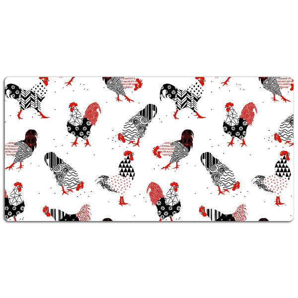 Full desk protector geometry roosters