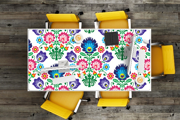 Large desk mat for children folk pattern