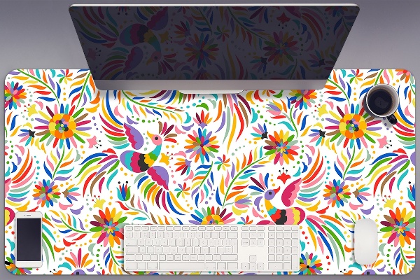 Large desk mat for children birds
