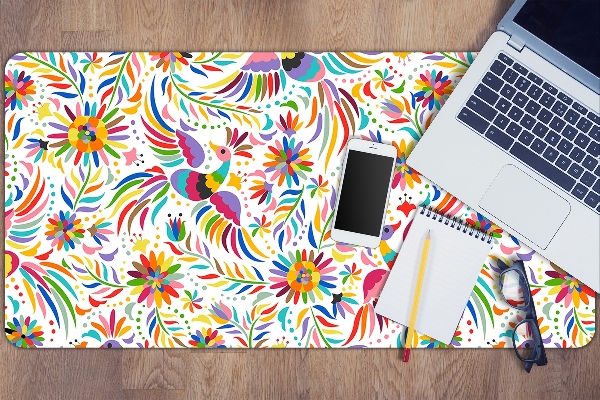 Large desk mat for children birds