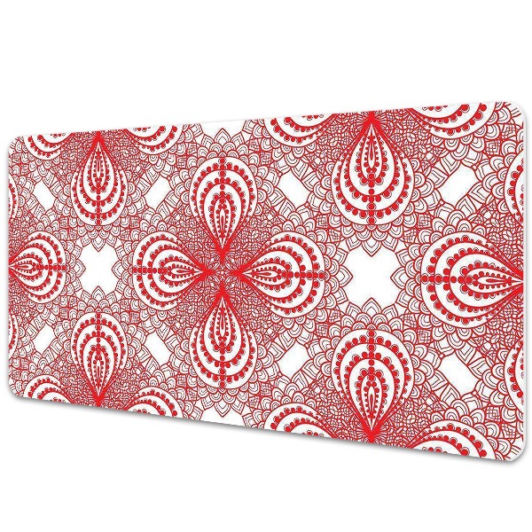 Full desk protector red lace