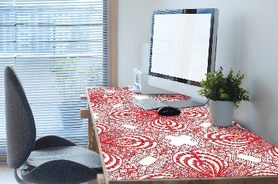 Full desk protector red lace