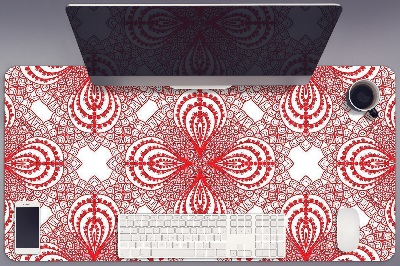 Full desk protector red lace