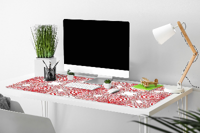 Full desk protector red lace