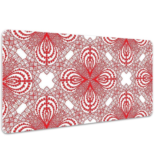 Full desk protector red lace