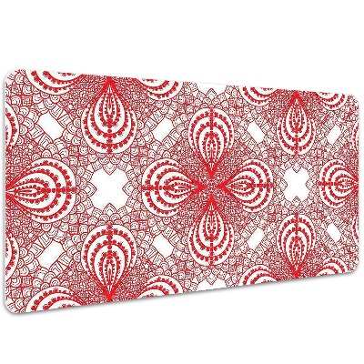 Full desk protector red lace