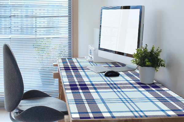 Large desk mat table protector Tartan