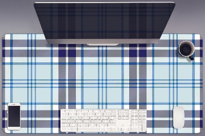 Large desk mat table protector Tartan