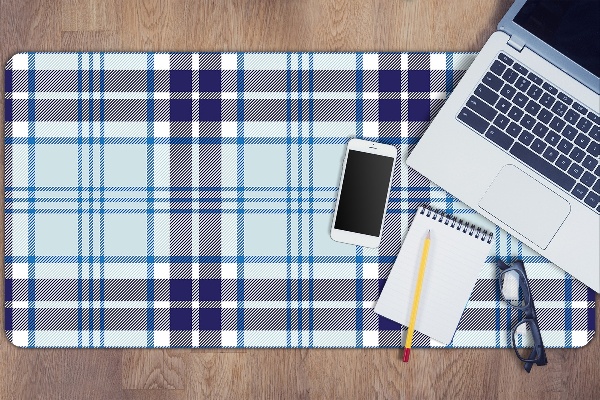 Large desk mat table protector Tartan