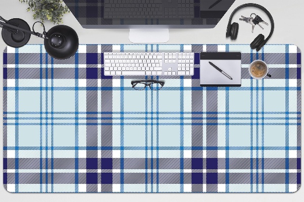 Large desk mat table protector Tartan