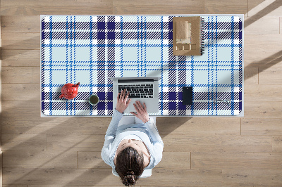 Large desk mat table protector Tartan