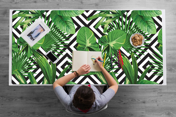 Full desk pad tropical leaves