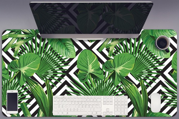 Full desk pad tropical leaves