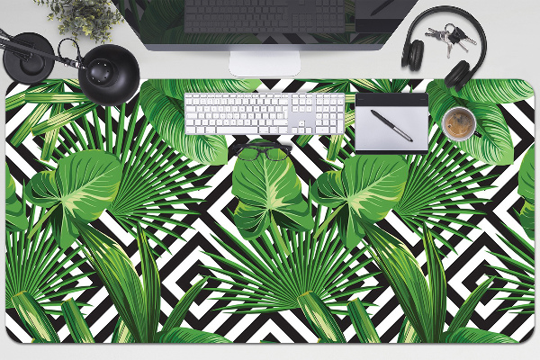 Full desk pad tropical leaves