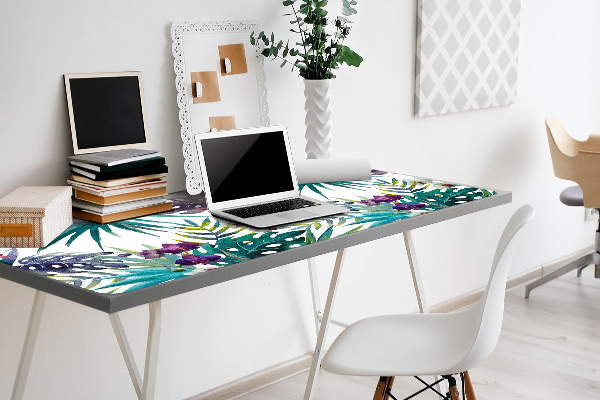 Full desk pad tropical leaves