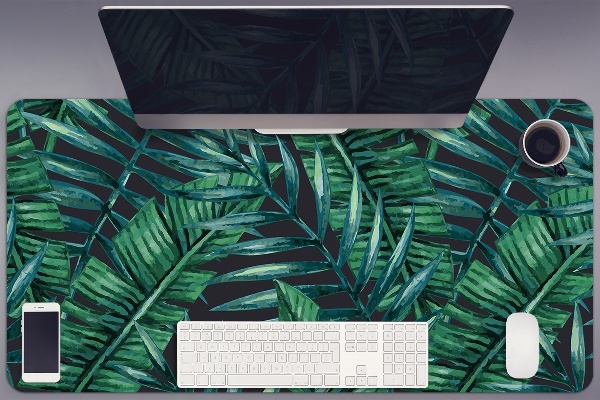 Full desk pad tropical leaves