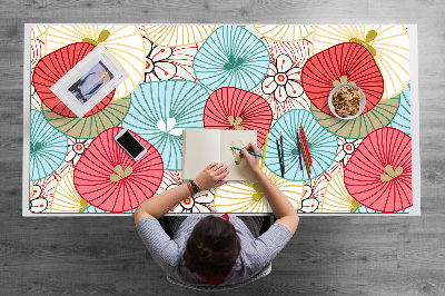 Full desk mat flowery pattern