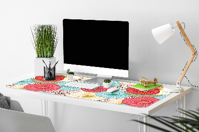 Full desk mat flowery pattern