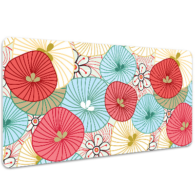 Full desk mat flowery pattern