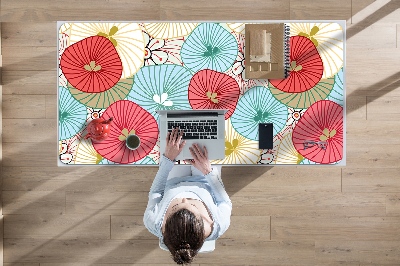 Full desk mat flowery pattern