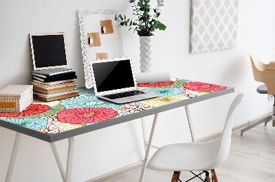 Full desk mat flowery pattern