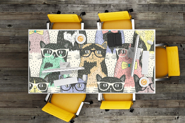 Large desk mat for children Cats