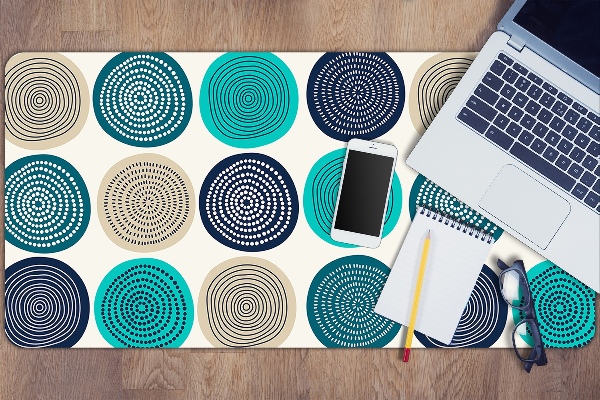 Full desk pad abstract circles