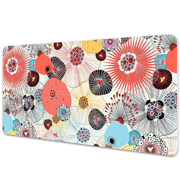 Full desk mat flowery pattern