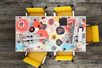 Full desk mat flowery pattern