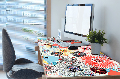 Full desk mat flowery pattern