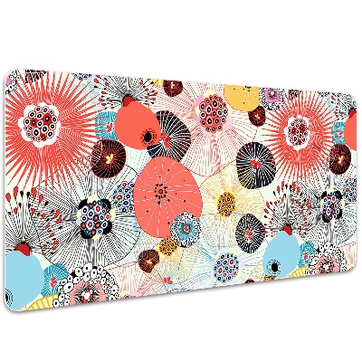 Full desk mat flowery pattern