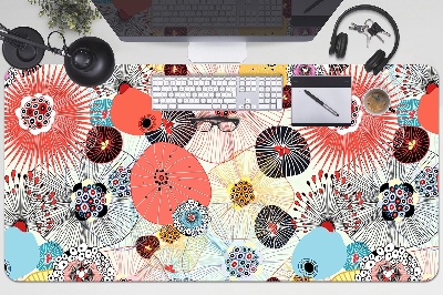 Full desk mat flowery pattern