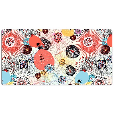 Full desk mat flowery pattern