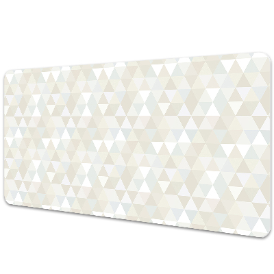 Large desk mat table protector triangles pattern