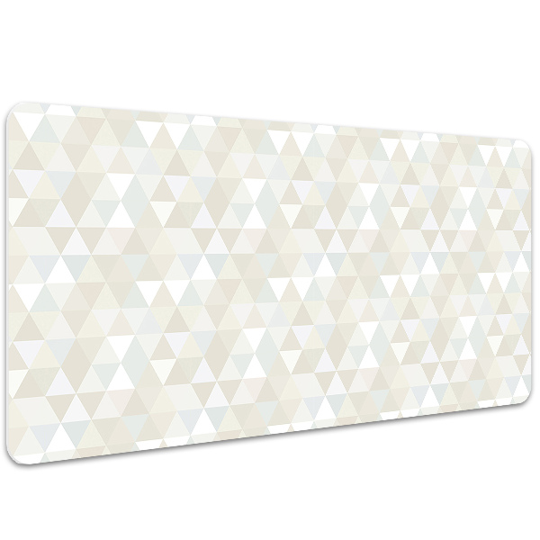 Large desk mat table protector triangles pattern