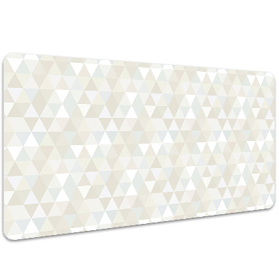 Large desk mat table protector triangles pattern