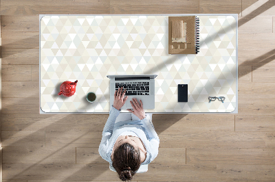 Large desk mat table protector triangles pattern