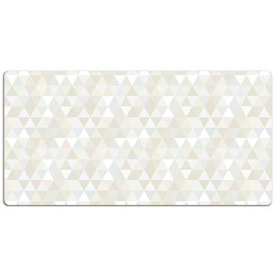 Large desk mat table protector triangles pattern