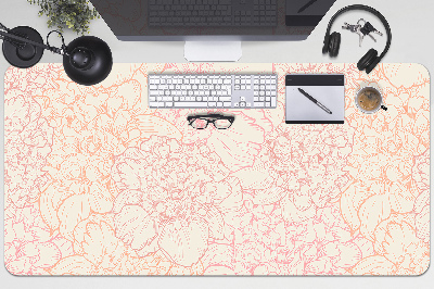 Full desk mat pink peonies