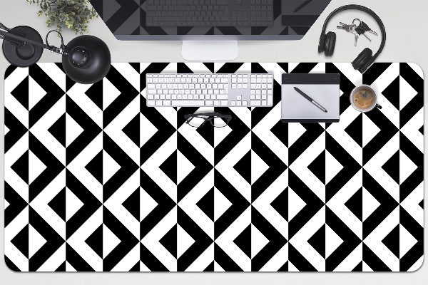 Desk mat geometric illusion