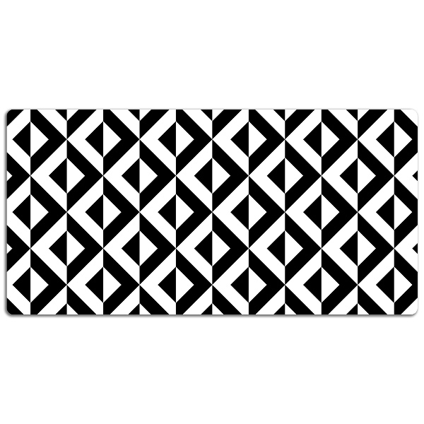 Desk mat geometric illusion
