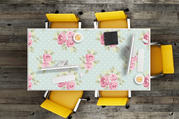 Full desk mat pink bouquets