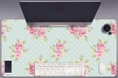 Full desk mat pink bouquets