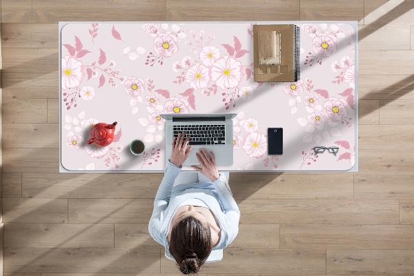 Desk mat Small pink flowers