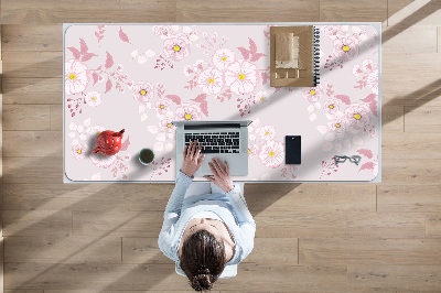 Desk mat Small pink flowers