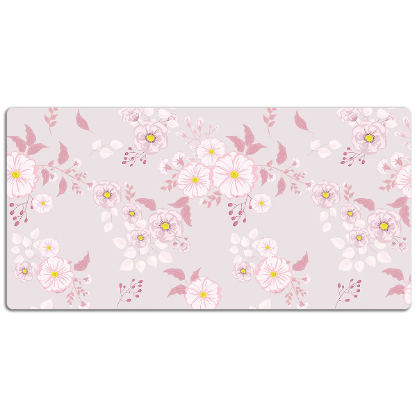 Desk mat Small pink flowers